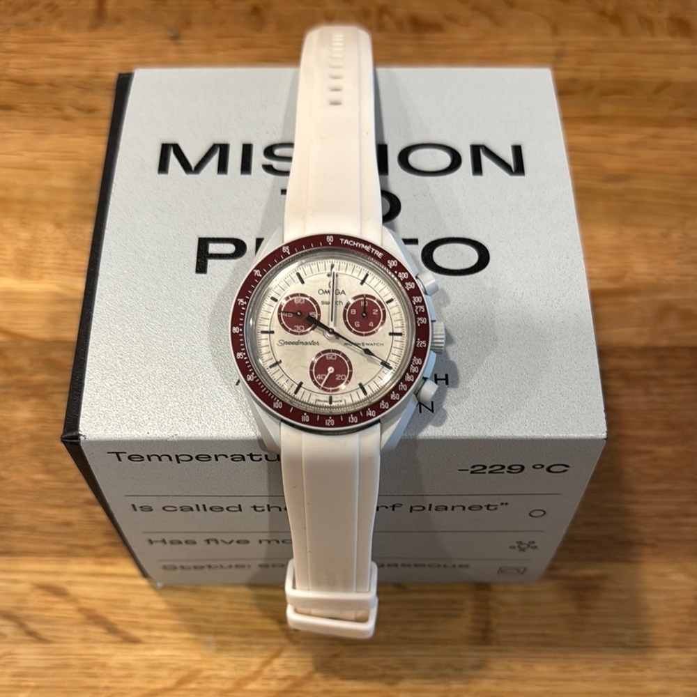Omega White and Red Men's Watch